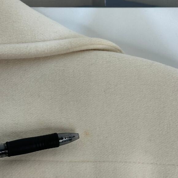 Anne Klein Cream Wool Blend Overcoat Peacoat Pea Coat Formal Womens Size Small S - Picture 10 of 12